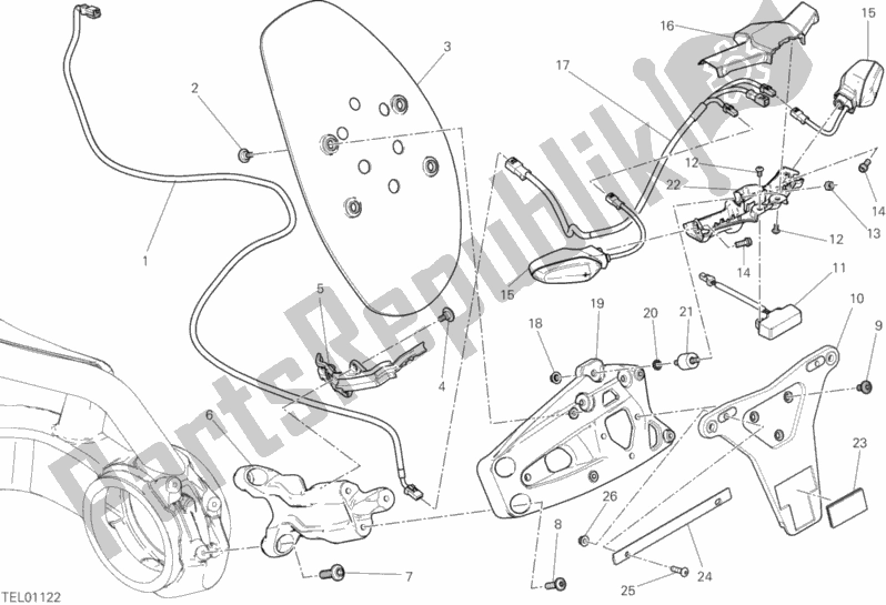 Todas as partes de Porta-pratos do Ducati Diavel Xdiavel S Brasil 1260 2018